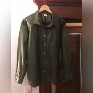 Cotton on Green faux leather Button-Up Shirt